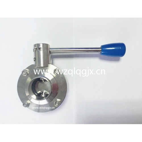 Food Grade Manual Weld Butterfly Valve