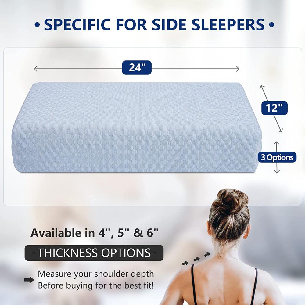 Almohada de cama de tapa de refrescante azul claro