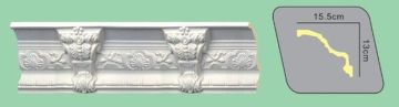 Pu Corner Decorative Cornice Crown Moulding For Interior / Exterior