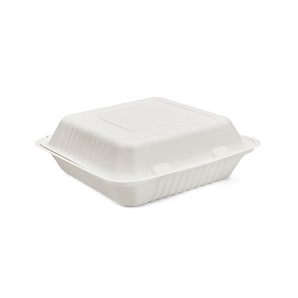 9&#39;&#39;Clamshell قابلاً للتصرف في صندوق Bagasse Box