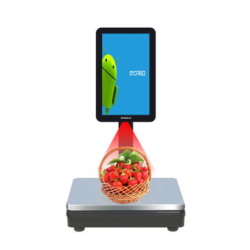 KI-anbetriebener Lebensmittelgeschäfte-Checkout-Computer mit Touch-Tablet, Waage-Skala und POS-Registrierkasse