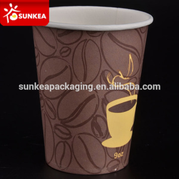 Disposable recycled personalized paper coffee cup