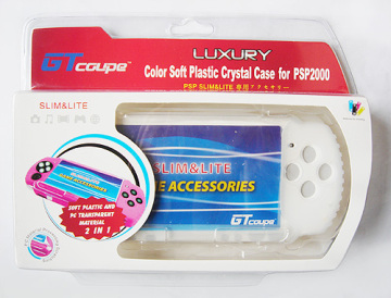 color soft plastic crystal case for psp slim