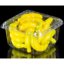 Caja de envasado de fruta de plástico desechable con tapa