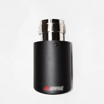 SHUNCHI Universal Car Single Outlet Stainless Steel AK Style Carbon Fiber Curl Edge Exhaust Muffler Tips