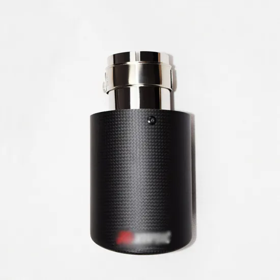 SHUNCHI Universal Car Single Outlet Stainless Steel AK Style Carbon Fiber Curl Edge Exhaust Muffler Tips