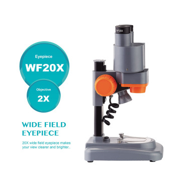 20X/40X Binocular Stereo Microscope with Phone Holder, LED Light for PCB Soldering and Mobile Phone Repair