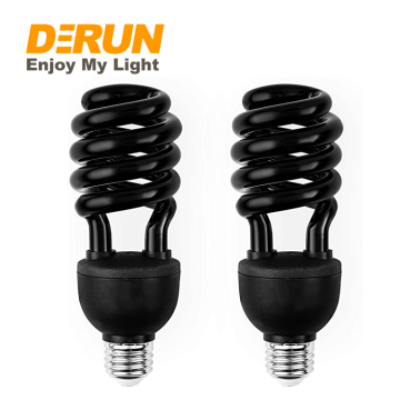 CFL BLB Purple Light Color 25W-36W E27 Black Glass Compact Fluorescent Lamp