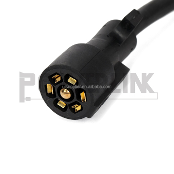 S10416 7 Way RV Blade Molded Plug Trailer Wire - 8 Feet Replacement Cable Cord Harness