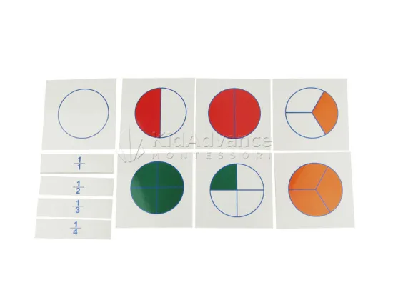Montessori Large Fraction Skittles Cards Montessori materials