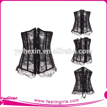 Wholesale Black Lace Women Sexy Underbust Corset Slimming