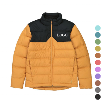 New Arrival Men's Winter Down Jacket - Light Warm Patchwork Windproof Padded Coat
