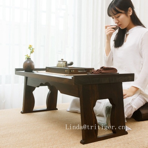 wood japanese style tea table corner coffee table