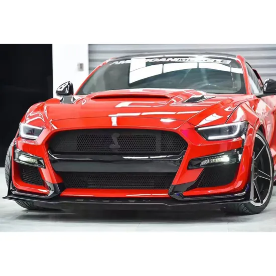 Auto Body Kit for Ford Mustang to GT500 2015-2017: Front Bumper Assembly with Grille and Lip