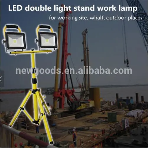 Portable Work Light Rechargeable LED Flood Light with Tripod Stand