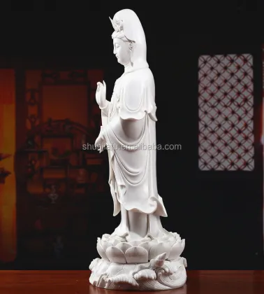 Folk Art Hot Sale: Religious Crafts Ceramic Figurine Guanyin Buddha Statue