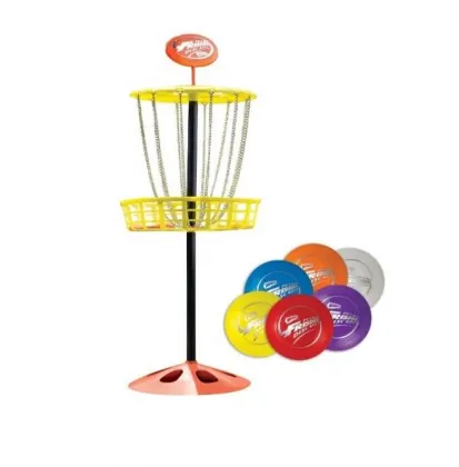 Backyard and Beach Fun: Kids' Mini Disc Golf Set with Frisbee and Basket
