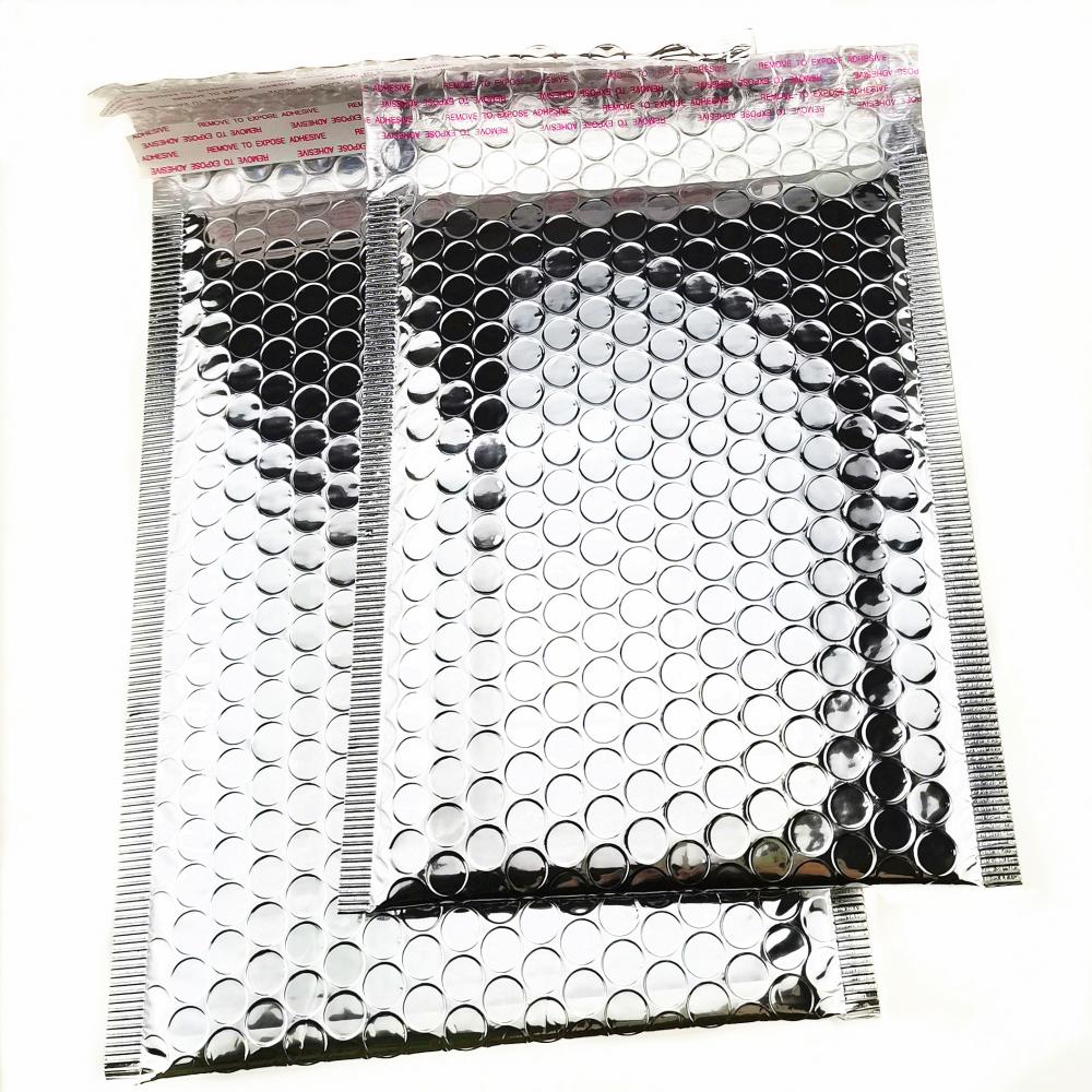 6x10 pulgadas de plata glamour Metallic Bubble Mailers