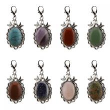 Новое прибытие Gemstone Bird Chalcains для женщин мужчина натуральный камень Keyring Chakra Healing Reiki Crystal Key Chains Charm Jewelry