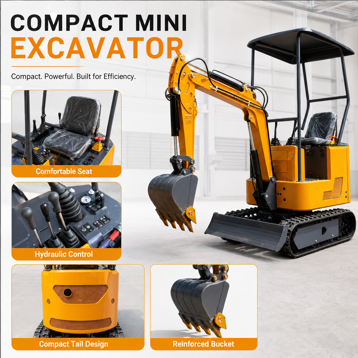 12W mini excavator 14