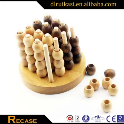 3d wooden connect four puzzle game,Novel connect four wooden puzzle