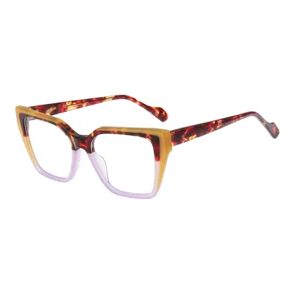 Veetus Unisex Retro Anti-Blue Light Glasses with Custom Myopia Lenses