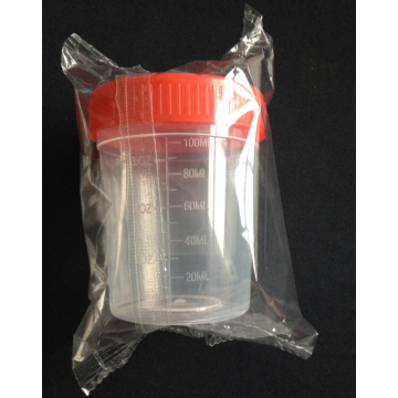 Copo de urina de contêiner de teste plástico descartável