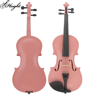 Special Pink Wooden Violin Made of Linden Plywood: Perfect for Beginners and Kids