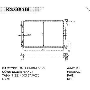 radiator car:GM LUMINA 08VZ