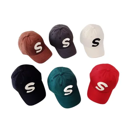 Spring and Summer Sunshade S Letter Children's Baseball Cap
