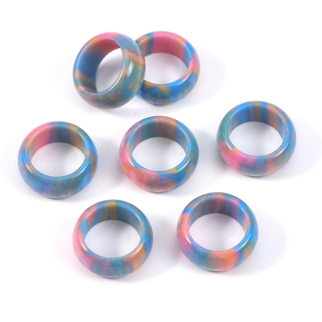 INS Fashion Acrylic Resin Halo Dyed Open Ring - YINING Retro Vintage Daily Women's Ring