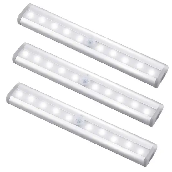 10 LEDs PIR Motion Sensor Closet Light for Wardrobe and Stairs