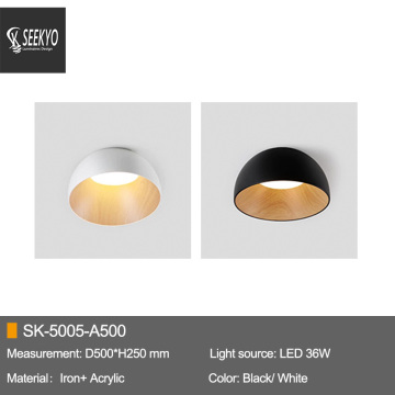 Wood Ceiling Light LED Wood Surface Mounted Round Modern LED Ceiling Lamp Factory