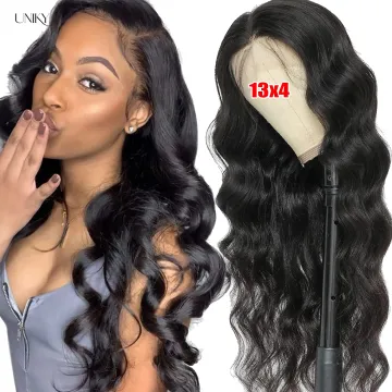 Uniky 100% virgin human hair body wave raw mink brazilian lace front wigs 12a grade wigs human hair lace front wig