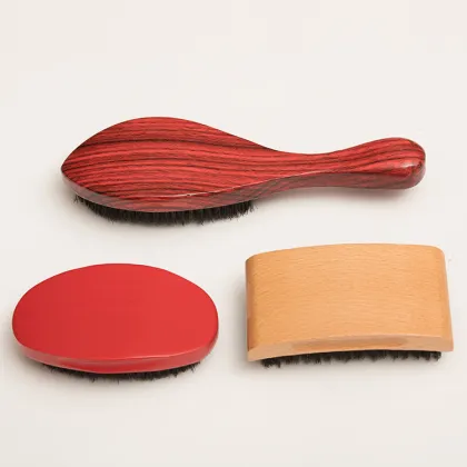 Wholesale High Quality Wooden Beard Brush with Natural Boar Bristle for Men - Private Label Mustache Brush
