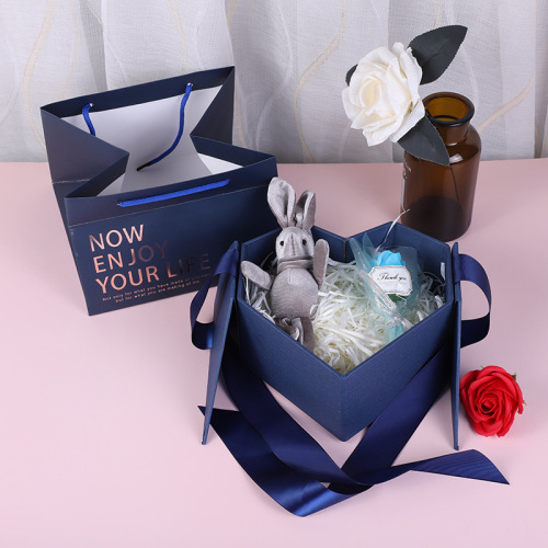 Custom Small Ribbon Paper Gift Box Heart Shaped