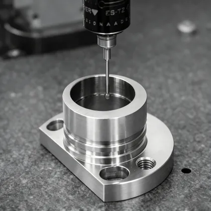 Turned milled components machine optical mounting flange