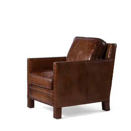 Cheap Modern Dark Brown Leather Dining Chair for Home Decor