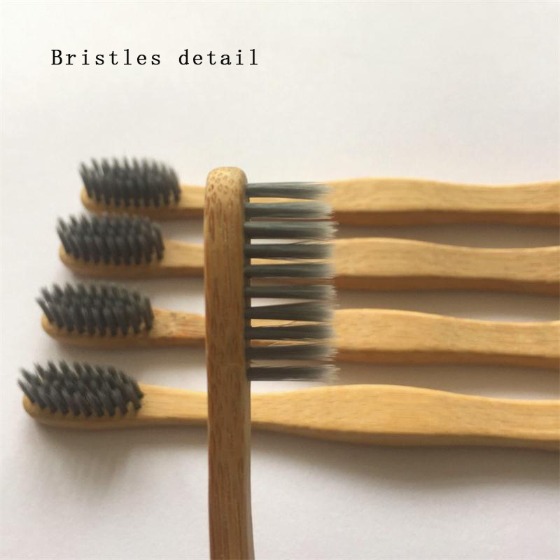 Bamboo Charcoal Toothbrush Bristles detail