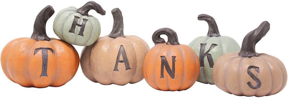 Thanksgiving 6 pcs Hand-Painted Pumpkins Fall House Decor