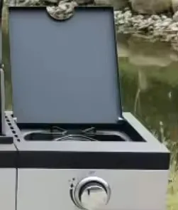 Barbecue Smoke Stove Rotisserie Chicken Food Truck Cart with Gas Grill