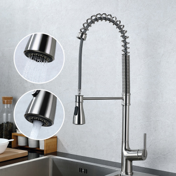 Zinc Spring Loaded Kitchen Sink Mixer Tap Faucets