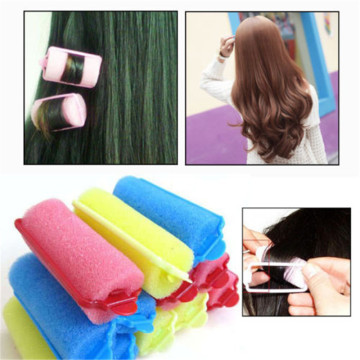 New 10PCS/Pack Sponge Roll Curler New Fashion Sleeping Bendy Hair Curlers Sponge Hair Roller Large Pear Hair Tool Color random