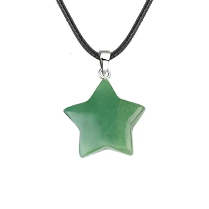 Green Aventurine 30mm Star Pendant Pendant Keychain