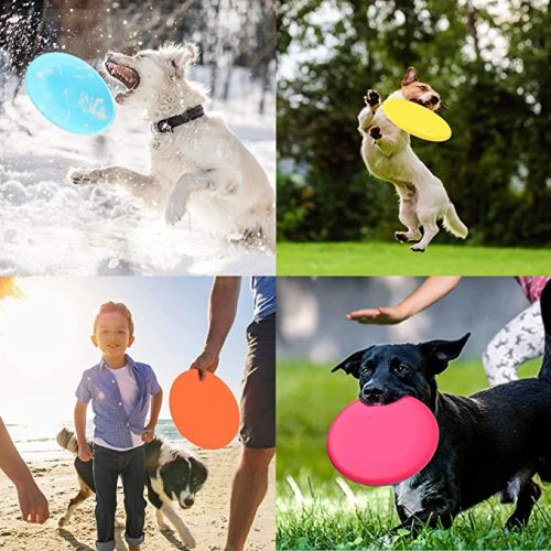 Benutzerdefinierte Lebensmittelqualität Silikon Hund Flying Disc Spielzeug