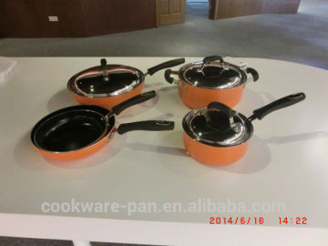 Popular color non stick cookware set / aluminum kitchenware set