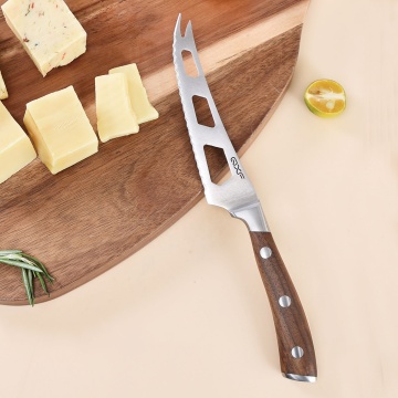 Black Walnut Handle Serrated Cheese Knife Set