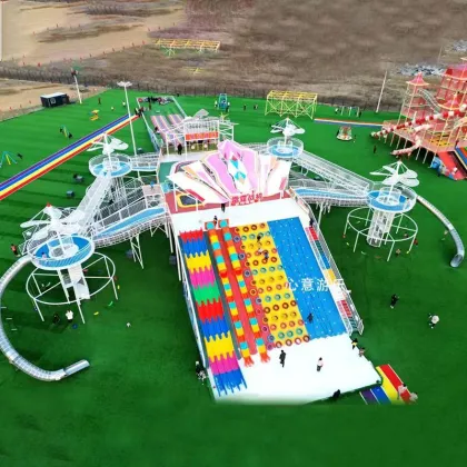 Multi-person Double Ring Non-powered Swing Amusement Equipment