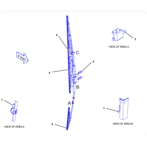 Excavator 352 Wiper Blade 292-6567/2926567