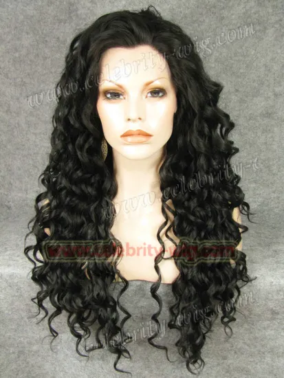 Long Natural Black Drag Queen Rupaul Synthetic Lace Front Wig